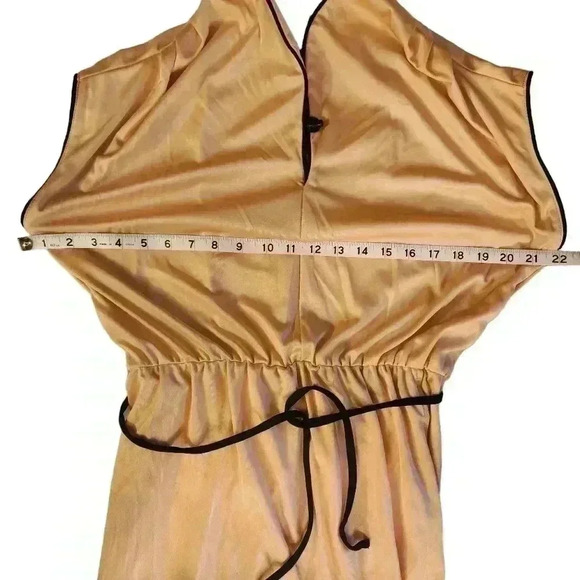 Joan Curtis Vintage Union Made Light Sheen Gold Midi Dress Size Medium *See Desc - Picture 7 of 16